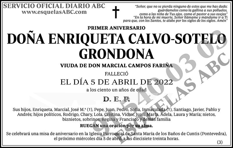 Enriqueta Calvo-Sotelo Grondona