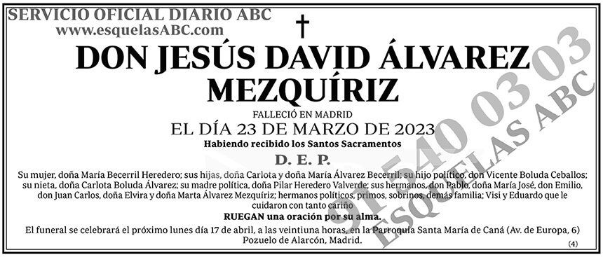 Jesús David Álvarez Mezquíriz