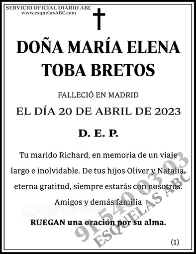 María Elena Toba Bretos