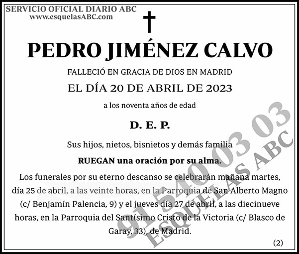 Pedro Jiménez Calvo