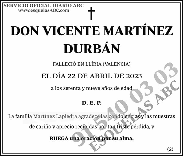 Vicente Martínez Durbán