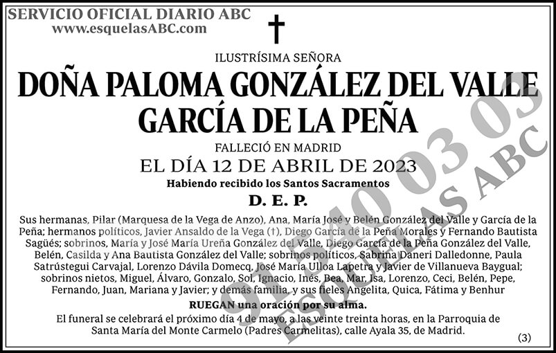 Paloma González del Valle García de la Peña