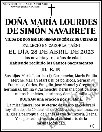 María Lourdes de Simón Navarrete