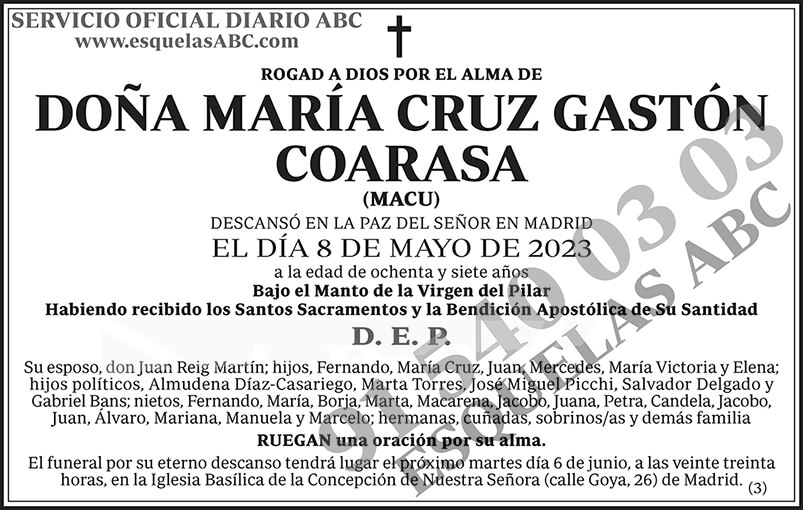 María Cruz Gastón Coarasa