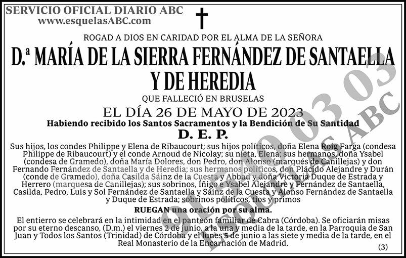 María de la Sierra Fernández de Santaella y de Heredia