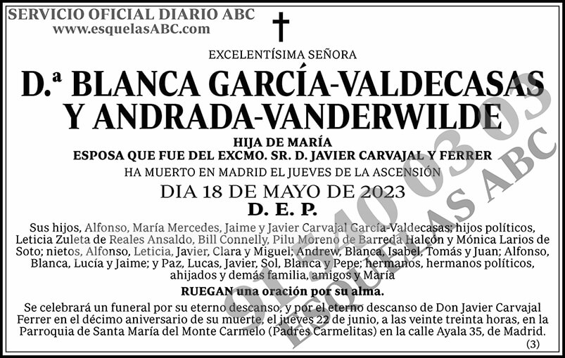 Blanca García-Valdecasas y Andrada-Vanderwilde