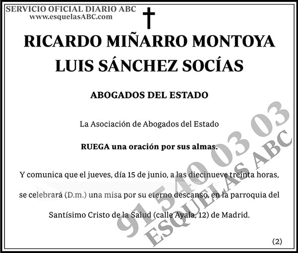 Ricardo Miñarro Montoya Luis Sánchez Socías