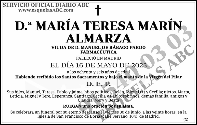 María Teresa Marín Almarza