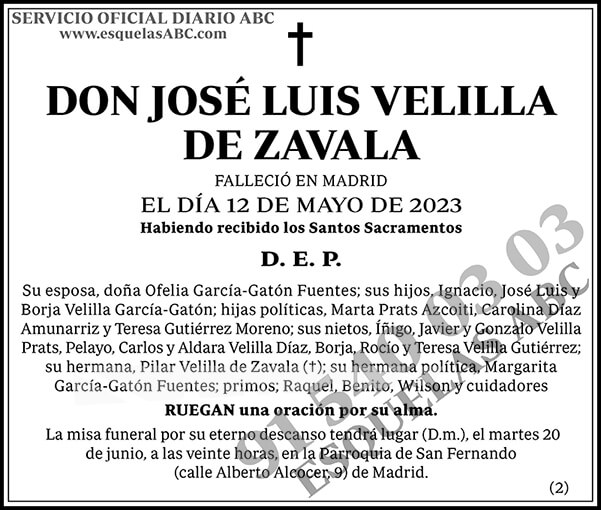 José Luis Velilla de Zavala