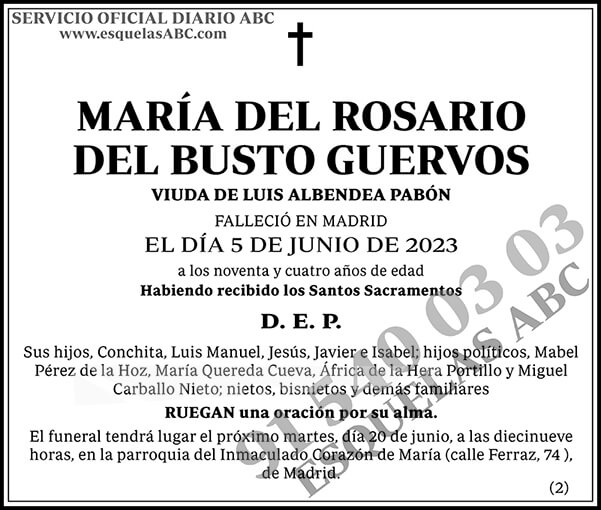 María del Rosario del Busto Guervos