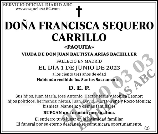 Francisca Sequero Carrillo