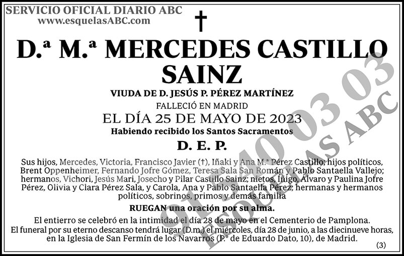 M.ª Mercedes Castillo Sainz