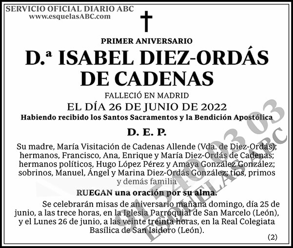Isabel Diez-Ordás de Cadenas