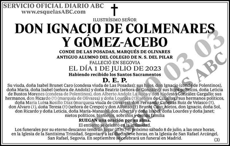 Ignacio de Colmenares y Gómez-Acebo