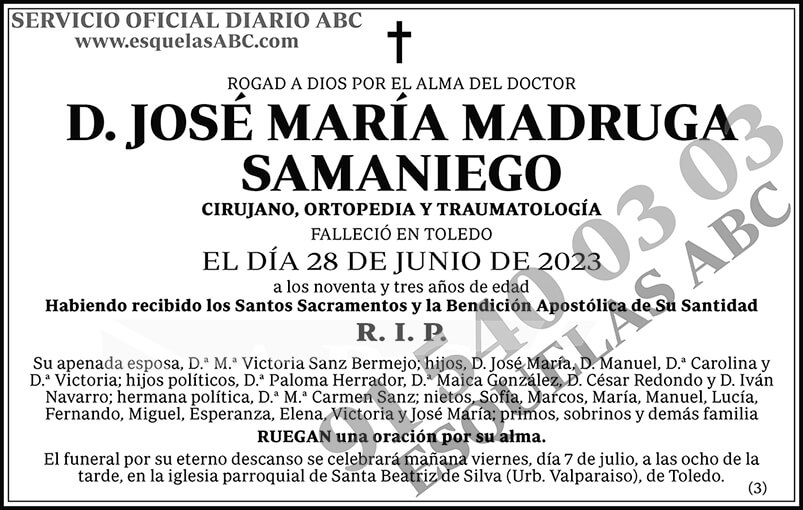 José María Madruga Samaniego