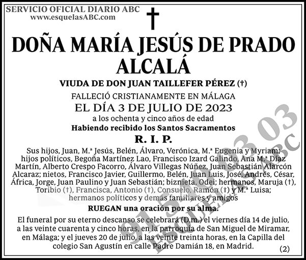 María Jesús de Prado Alcalá