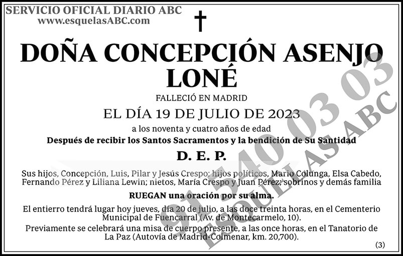 Concepción Asenjo Loné