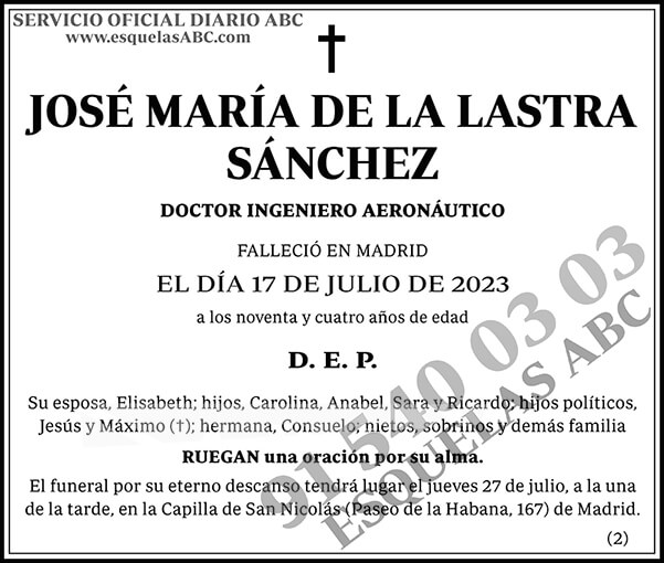José María de la Lastra Sánchez