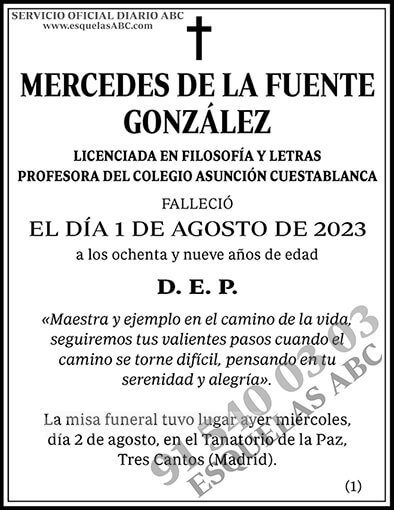 Mercedes de la Fuente González