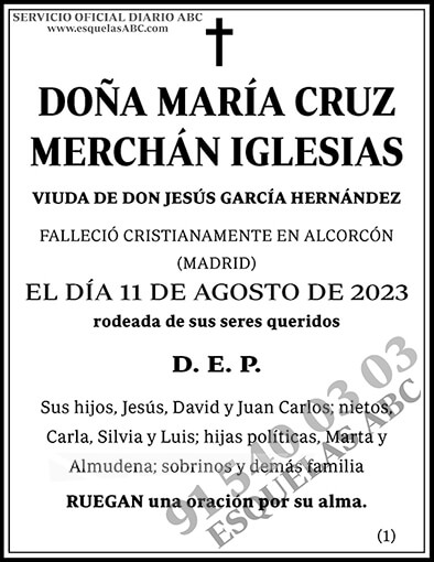 María Cruz Merchán Iglesias