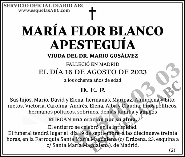 María Flor Blanco Apesteguía