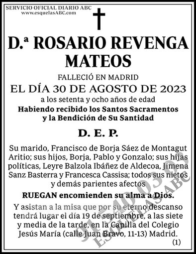 Rosario Revenga Mateos