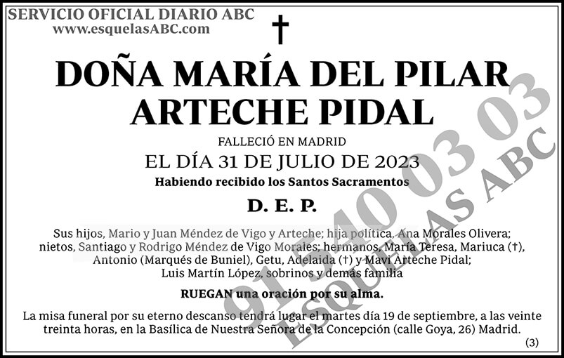 María del Pilar Arteche Pidal