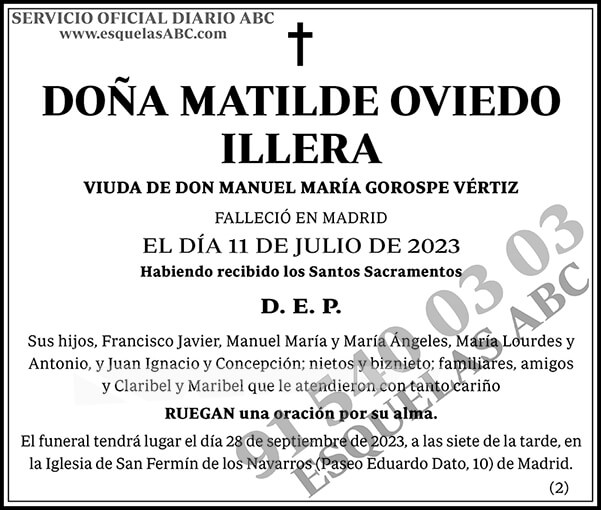 Matilde Oviedo Illera