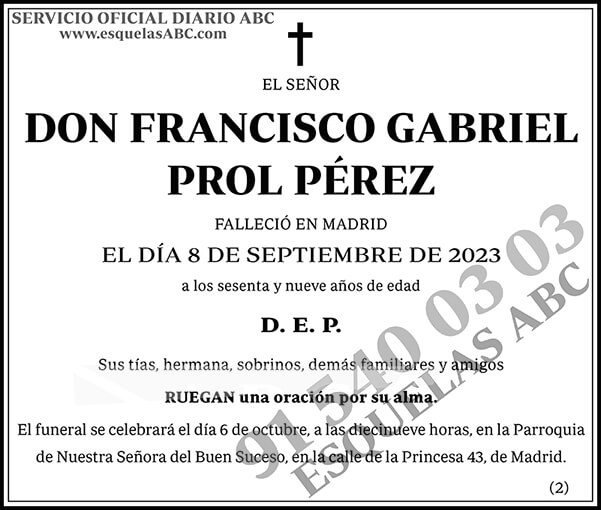 Francisco Gabriel Prol Pérez