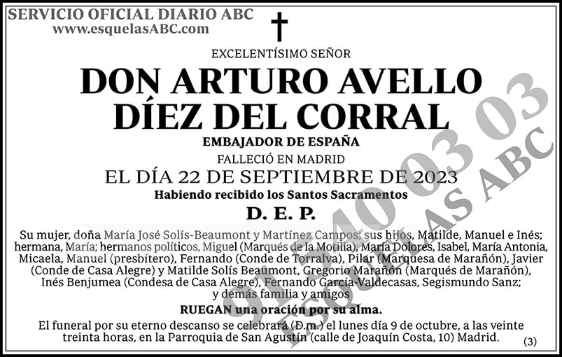 Arturo Avello Díez del Corral