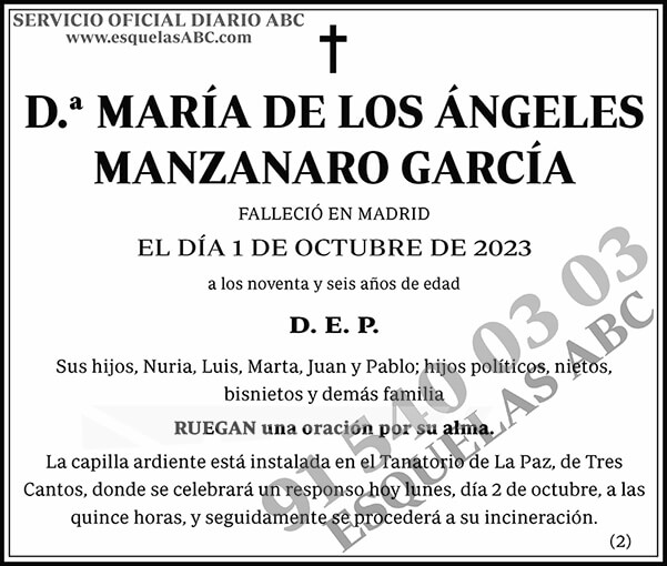 María de los Ángeles Manzanaro García