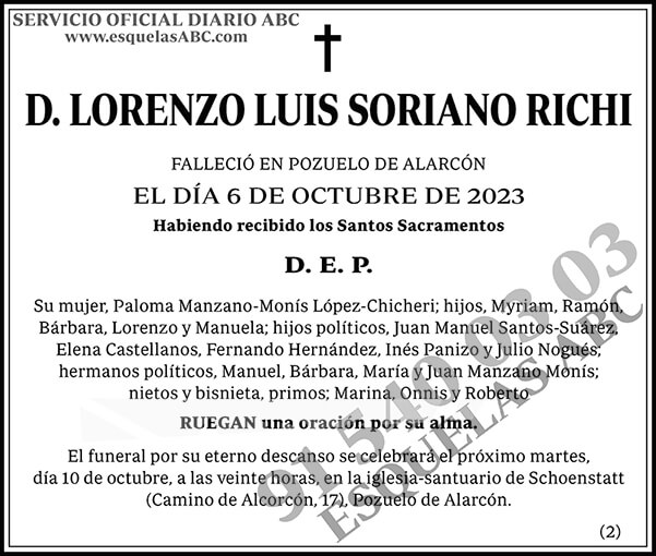 Lorenzo Luis Soriano Richi