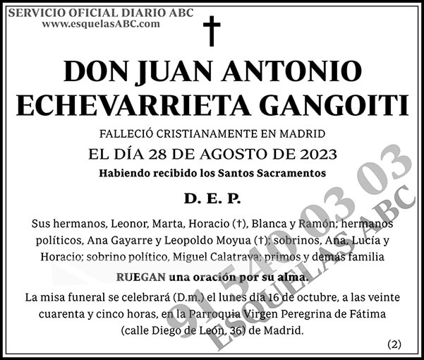 Juan Antonio Echevarrieta Gangoiti