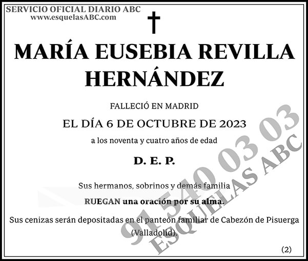 María Eusebia Revila Hernández