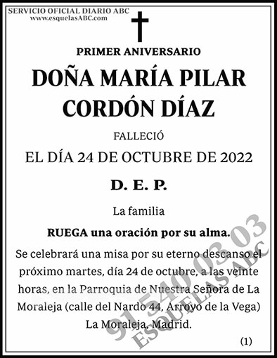 María Pilar Cordón Díaz