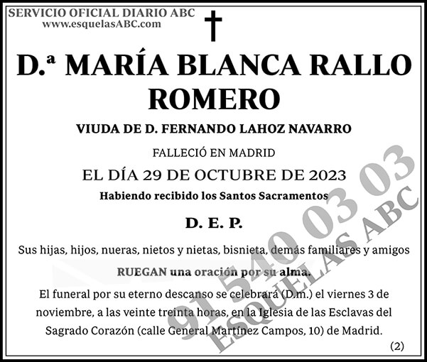 María Blanca Rallo Romero