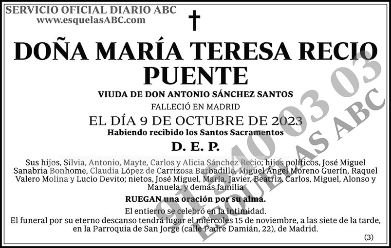 María Teresa Recio Puente