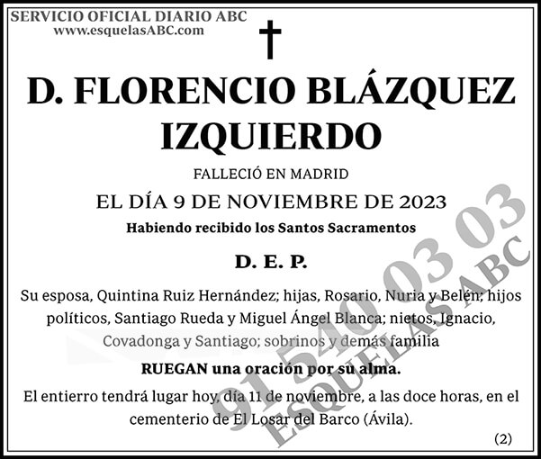 Florencio Blázquez Izquierdo