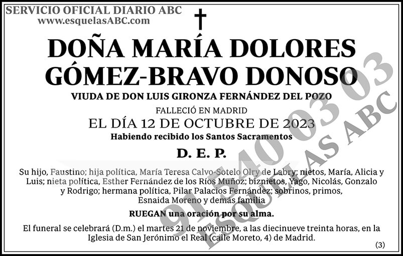 María Dolores Gómez-Bravo Donoso