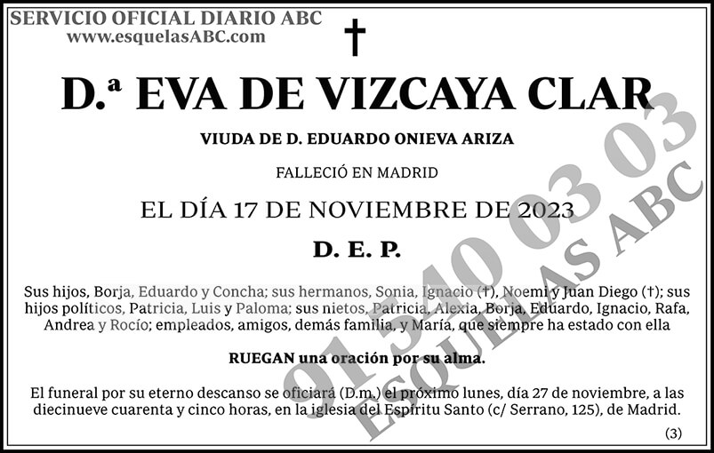 Eva de Vizcaya Clar