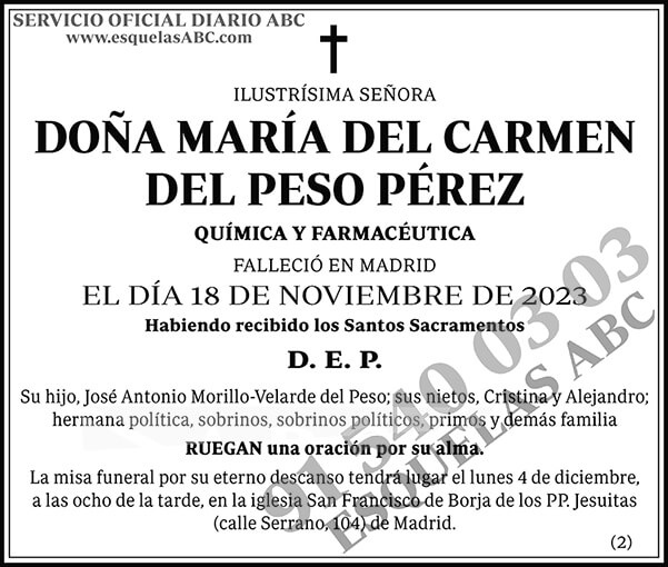 María del Carmen del Peso Pérez