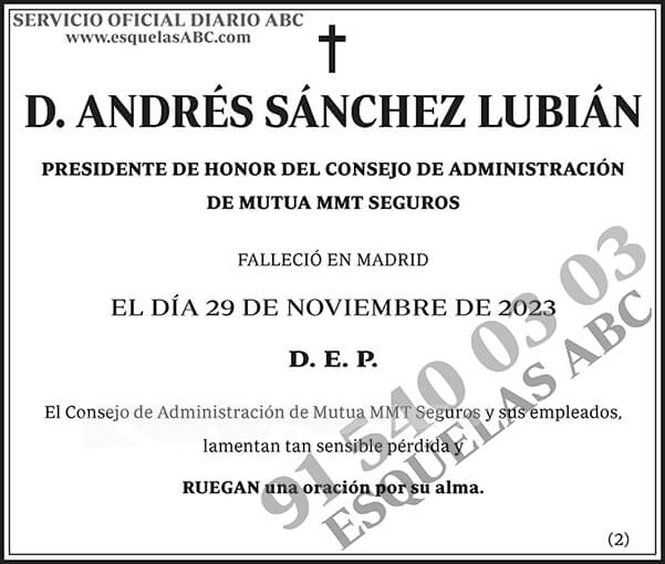 Andrés Sánchez Lubián