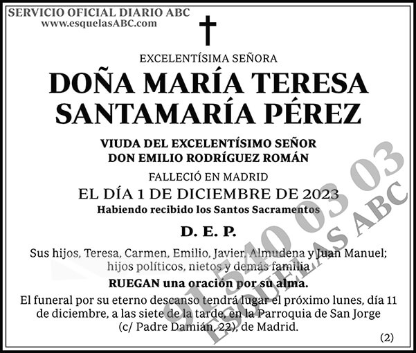 María Teresa Santamaría Pérez