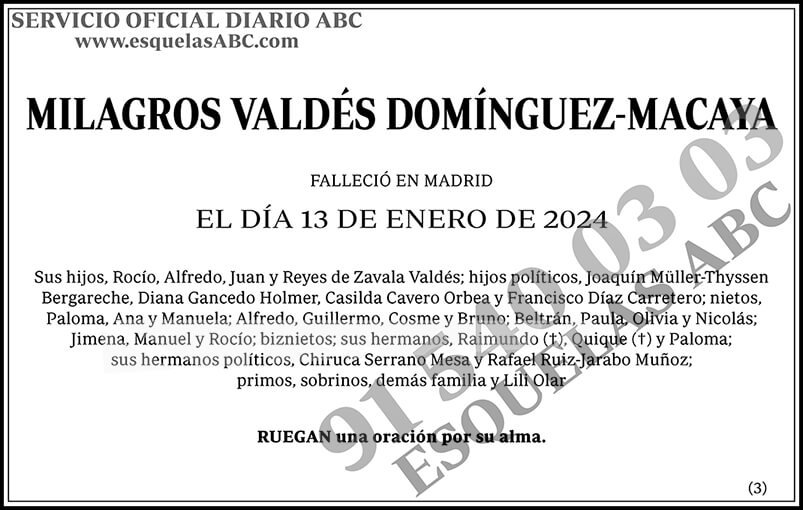 Milagros Valdés Domínguez-Macaya