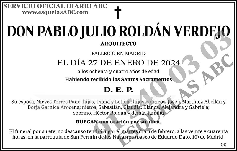 Pablo Julio Roldán Verdejo