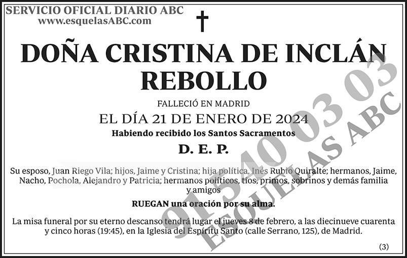 Cristina de Inclán Rebollo