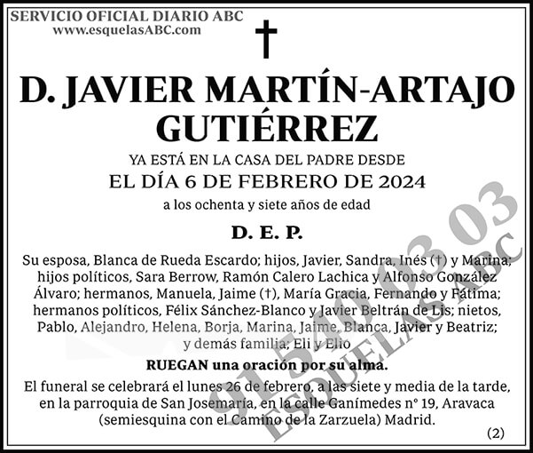 Javier Martín-Artajo Gutiérrez