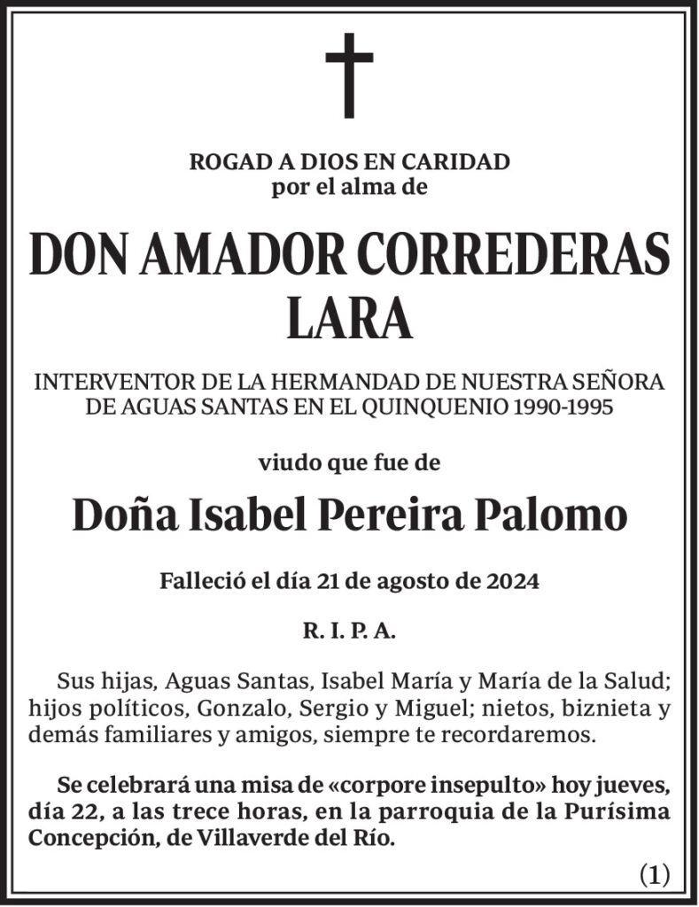 AMADOR CORREDERAS LARA Esq 1 ABC SEVILLA 22 08 2024