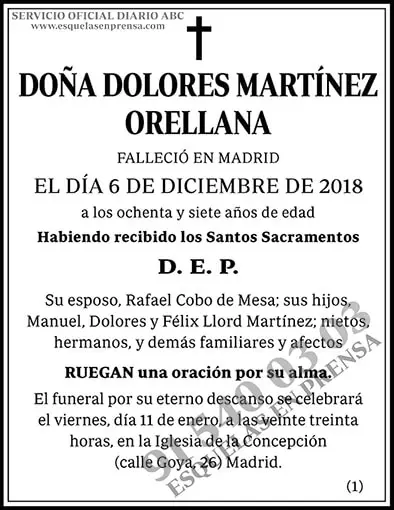Dolores Martínez Orellana