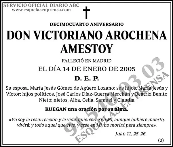 Victoriano Arochena Amestoy